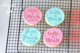 Custom Two Names (with/without date) Acrylic Embosser Stamp