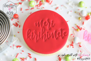 Meri Kirihimete 2 Acrylic Embosser Stamp