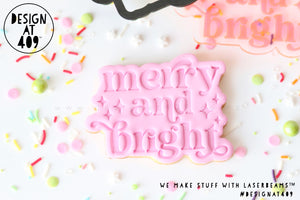 Merry And Bright Embossed Stamp & Cutter