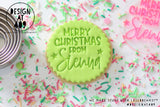 Merry Christmas From Custom Name Acrylic Embosser Stamp