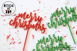 Mini Merry Christmas Cake Topper (font choices)