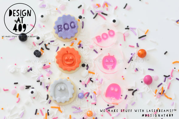 Mini Boo Halloween Set 1  Acrylic Embosser Stamp