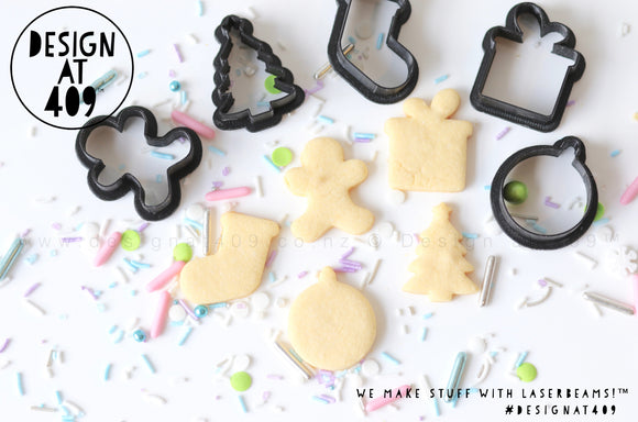 Christmas Themed Mini Shape Cookie Cutters (5 designs)