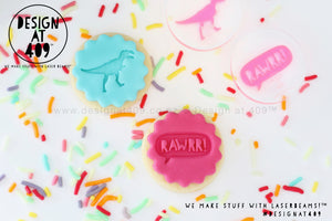 Mini Dino + Rawrr Set Acrylic Embosser Stamp