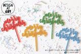 Mini Merry Christmas Cake Topper (font choices)