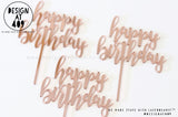 Mini Happy Birthday/Hari Huritau Cake Topper (font options)