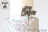 Mini Merry Christmas Bubble Mirror Cake Topper