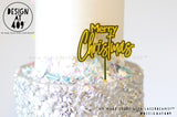 Mini Merry Christmas Bubble Mirror Cake Topper