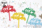 Mini Merry Christmas Cake Topper (font choices)