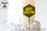 Mini Merry Christmas / Meri Kirihimete Mirror Cake Topper
