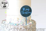 Mini Merry Christmas / Meri Kirihimete Mirror Cake Topper