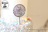 Mini Merry Christmas Patterned Mirror Cake Topper (With Or Without Stick)
