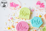 10 Number Stamps - You choose! Set of Script Number Embossing Cookie Stamps