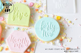 10 Number Stamps - You choose! Set of Script Number Raised/Reverse Cookie Stamps