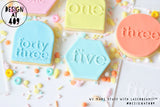 Number - Type Written Word (Any Number) Raised Acrylic Fondant Stamp