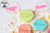10 Number Stamps - You choose! Set of Type Number Embossing Cookie Stamps
