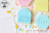 10 Number Stamps - You choose! Set of Type Number Raised/Reverse Cookie Stamps