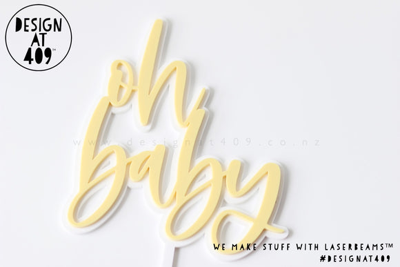 Oh Baby Layered Cake Topper (2 sizes available)
