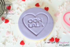Ooh Lala Candy Heart Acrylic Embosser Stamp