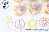 Peace, Daisies, Party etc. Shaped Cut Out or Cake Pick