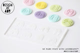 Rainbow Multi Mini's Raised Acrylic Fondant Stamp