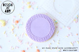 Rattan With Circle Patterned Raised Acrylic Fondant Stamp
