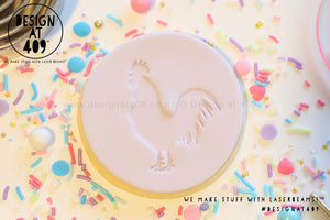 Rooster Acrylic Embosser Stamp