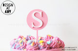 Round Number Or Letter Layered Cake Topper