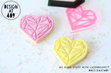 Small Geo Heart Embossing Stamp & Cutter