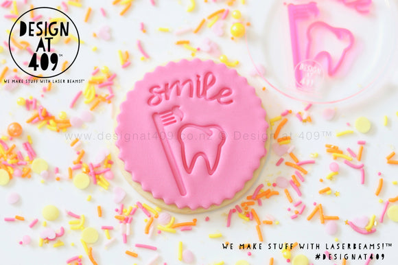 Smile Tooth Acrylic Embosser Stamp
