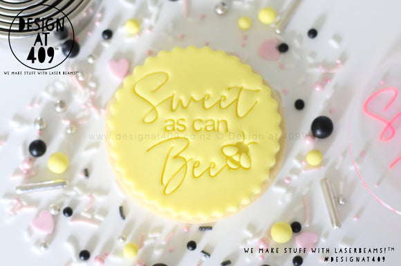 Sweet As Can Bee 2 Acrylic Embosser Stamp
