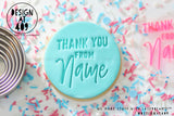 Thank You From Custom Name Acrylic Embosser Stamp
