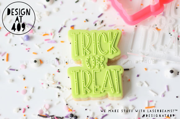 Trick Or Treat Raised Stamp & Cutter