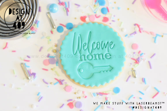 Welcome Home With Key Acrylic Embosser Stamp