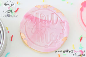 You + Me In Heart Wreath Acrylic Embosser Stamp